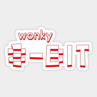 Wonky 8-bit Sticker